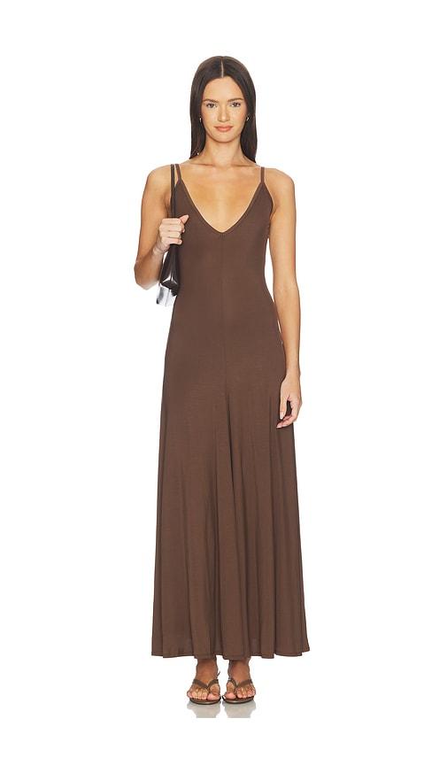 Belle Anna Rumi Slip Dress in Chocolate by BELLE ANNA
