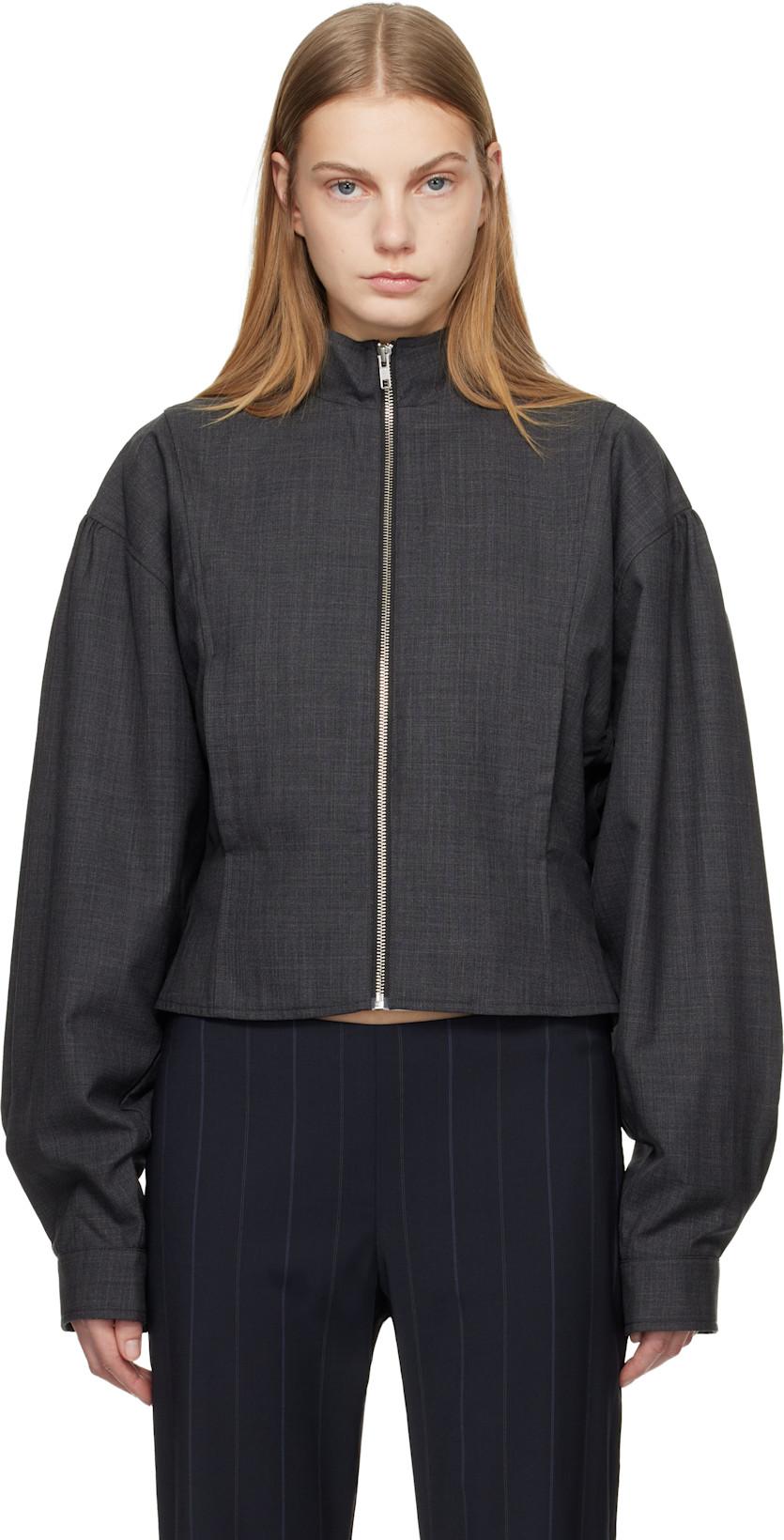 Gray Globo Jacket by BELLE ANNA
