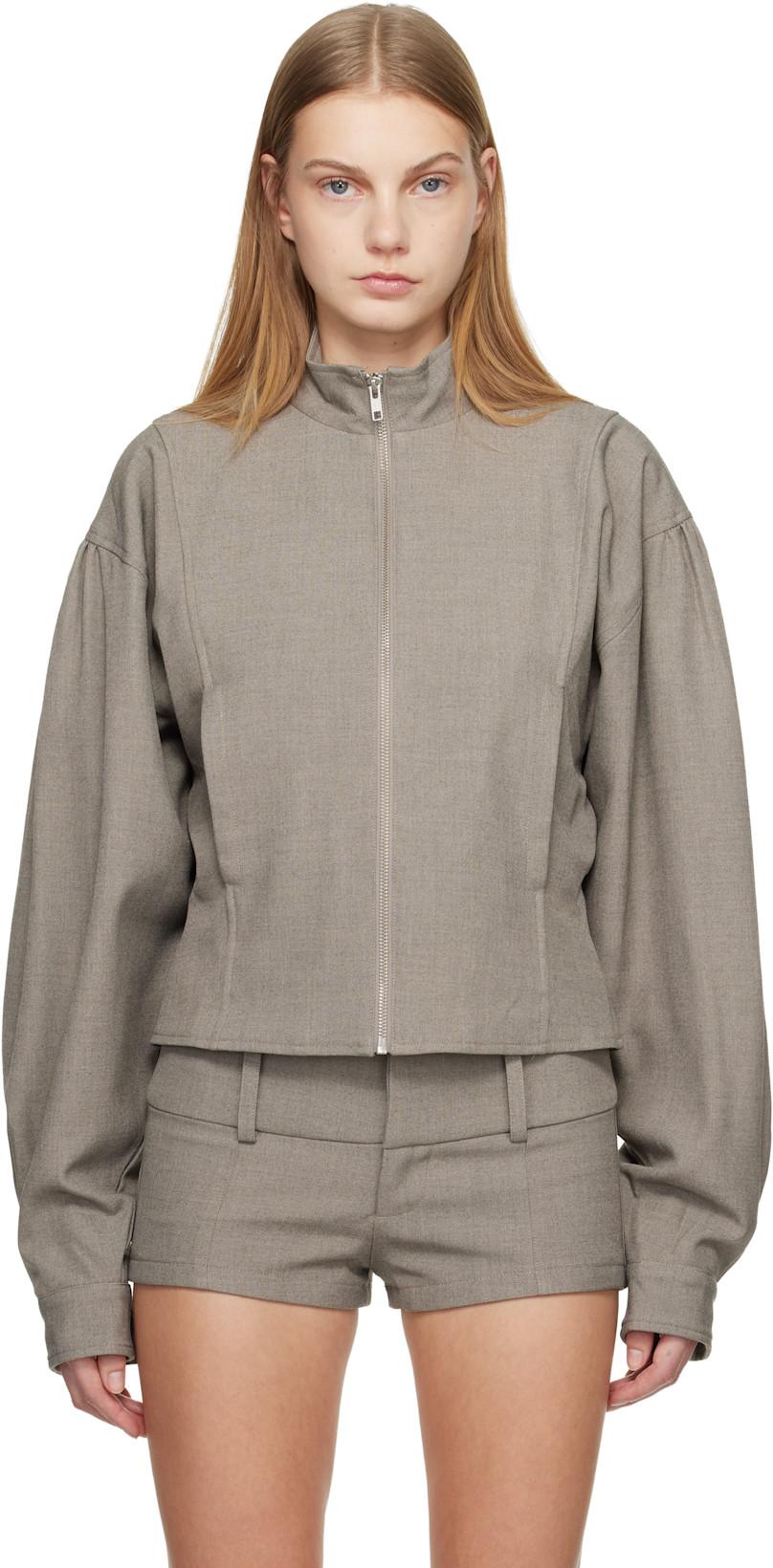 Gray Globo Jacket by BELLE ANNA
