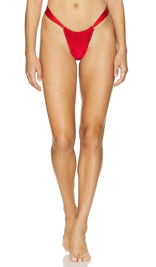 Belle The Label Bare Bikini Bottom in Red by BELLE THE LABEL