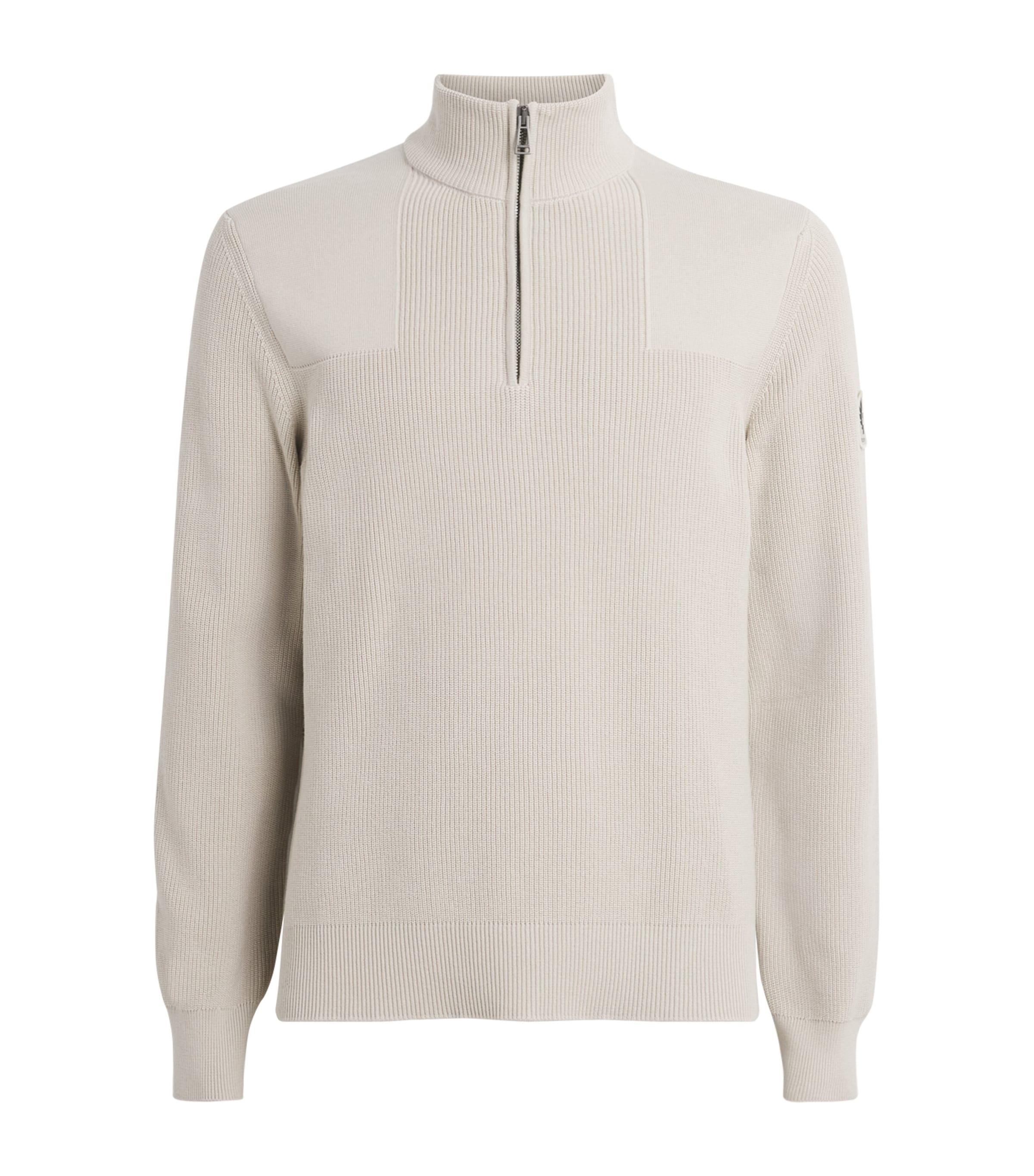Belstaff Organic Cotton Commander Quarter-Zip Sweater by BELSTAFF