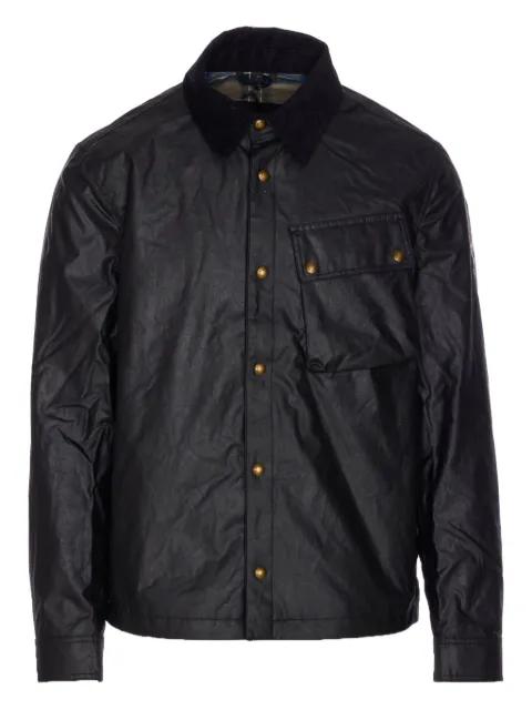 Ground wax-effect snap-button jacket by BELSTAFF