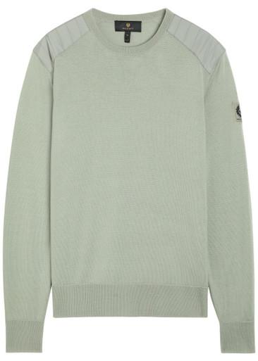 Kerrigan panelled shoulders wool-blend jumper by BELSTAFF