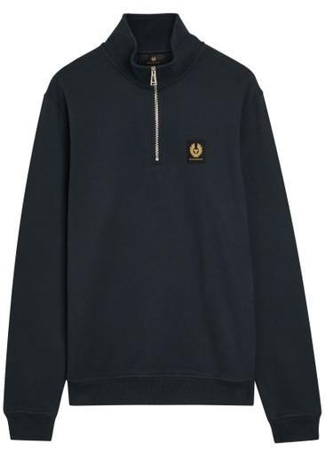 Logo-appliquéd cotton sweatshirt by BELSTAFF