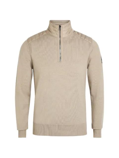 half-zip quilted-detail sweater by BELSTAFF