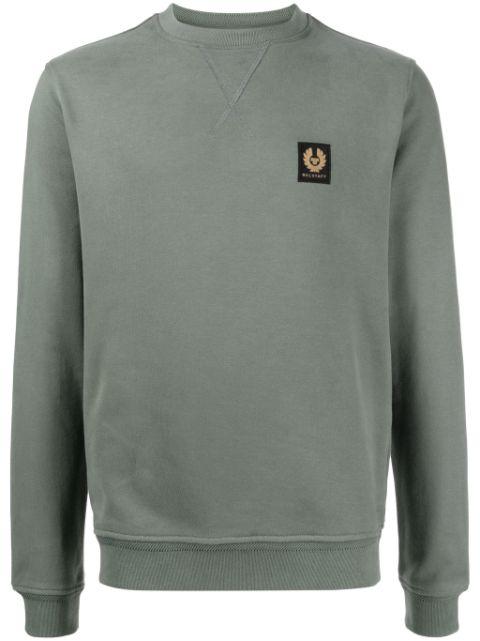 logo-patch cotton sweatshirt by BELSTAFF