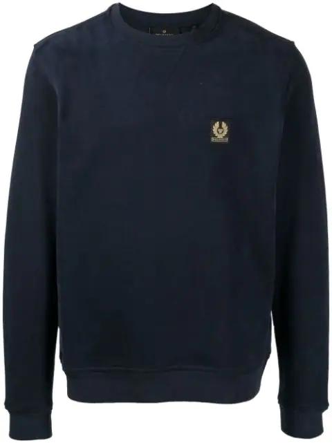 logo-patch cotton sweatshirt by BELSTAFF