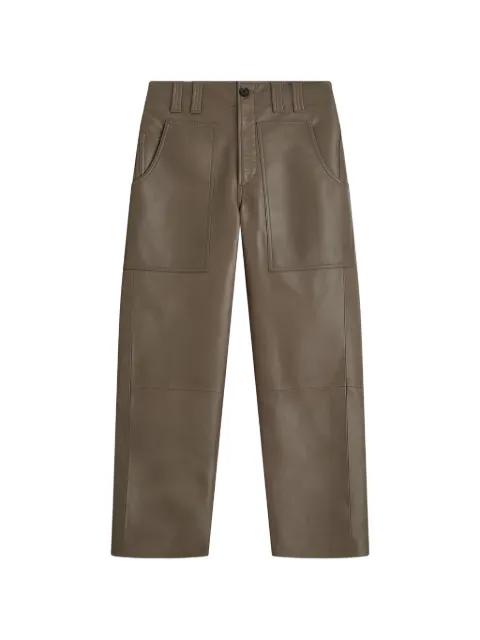 logo-patch leather trousers by BELSTAFF