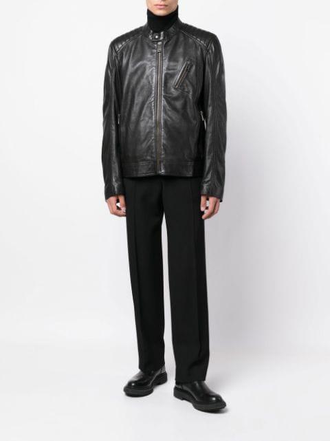 long-sleeve leather jacket by BELSTAFF