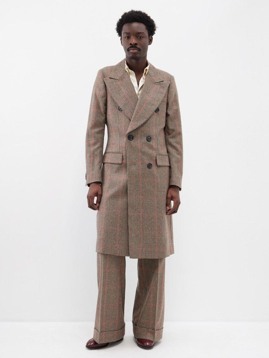 Walter Prince of Wales-check wool-blend overcoat by BEN COBB X TIGER OF SWEDEN