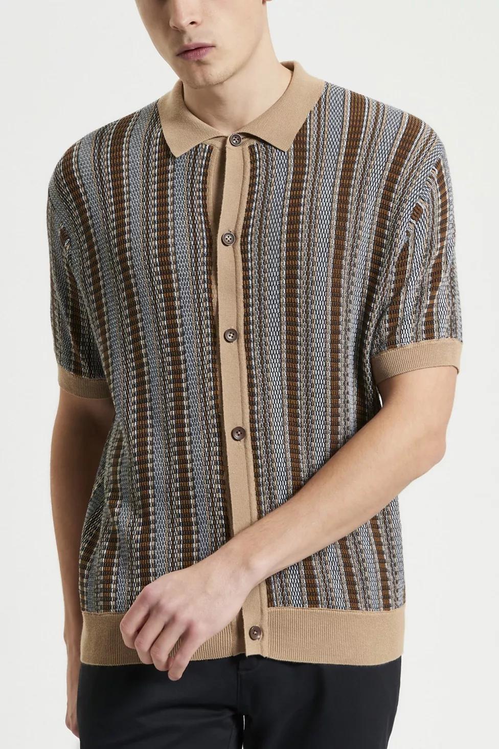 Ben Sherman Textured Stripe Knit Shirt by BEN SHERMAN Ben Sherman Textured Stripe Knit Shirt by BEN SHERMAN
