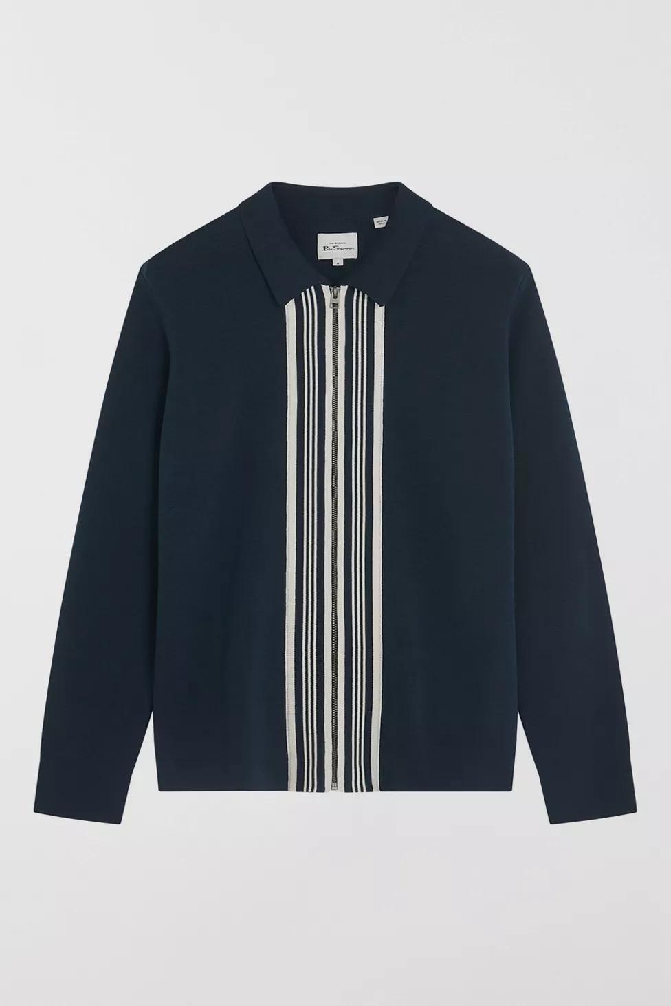 Ben Sherman Textured Zip Through Sweater by BEN SHERMAN