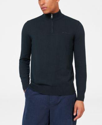 Men's Merino Half Zip Sweater by BEN SHERMAN