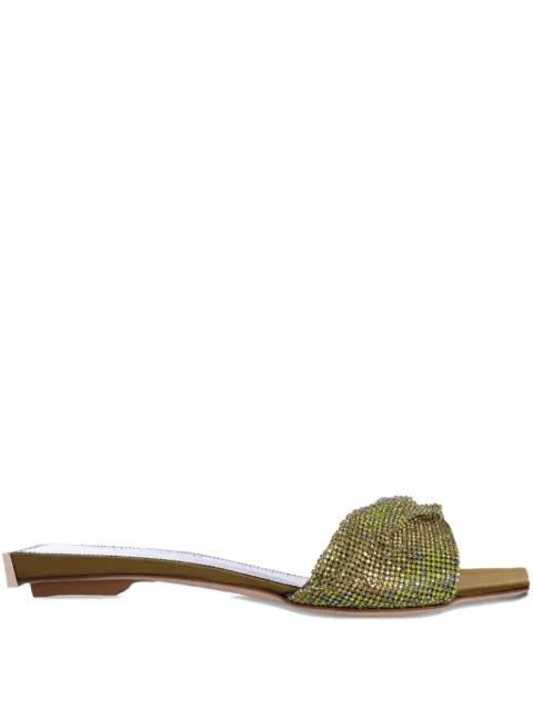 Golrarda embellished square-toe slides by BENEDETTA BRUZZICHES