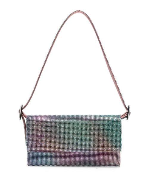 Rhinestone-embellished silk shoulder bag by BENEDETTA BRUZZICHES