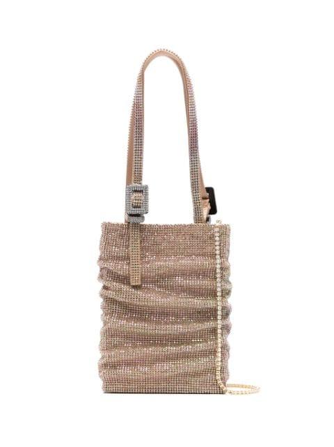 rhinestone-embellished draped tote by BENEDETTA BRUZZICHES