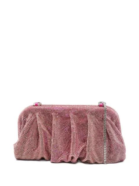 ruched crystal-embellished clutch bag by BENEDETTA BRUZZICHES