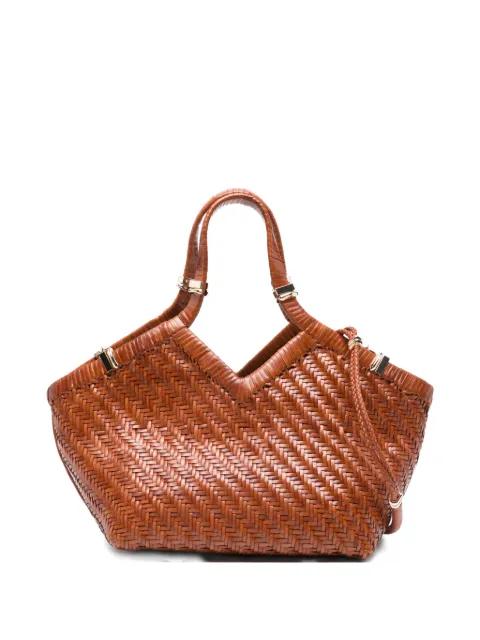 woven leather tote bag by BENEDETTA BRUZZICHES