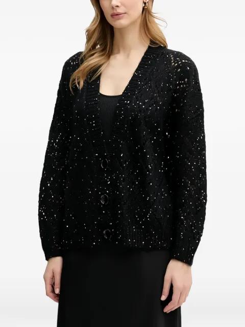 button-down embellished cardigan by BENETTON