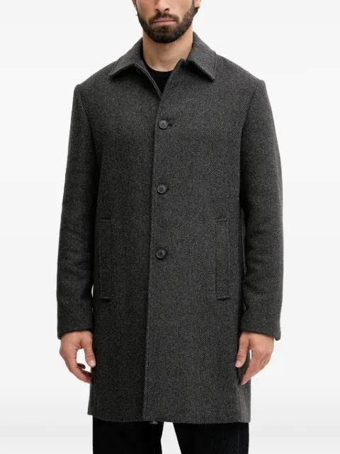 button herringbone coat by BENETTON