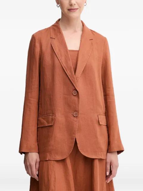buttoned pocket linen blazer by BENETTON