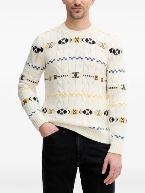 cable-knit pattern sweater by BENETTON