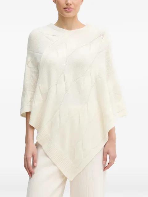 cable-knit poncho by BENETTON