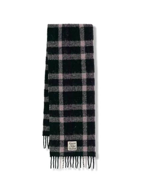 check fringed scarf by BENETTON