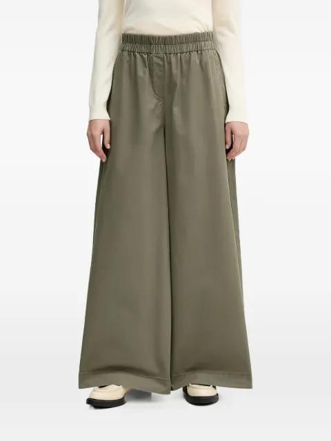 elasticated-waistband wide-leg trousers by BENETTON