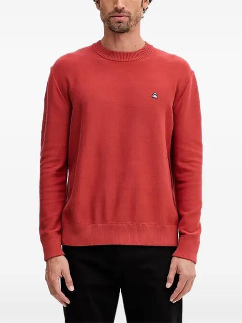 long-sleeved logo-embroidered sweatshirt by BENETTON
