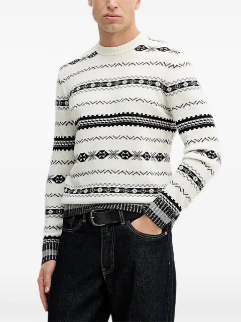 patterned crew-neck sweatshirt by BENETTON
