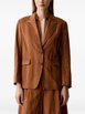 pinstripe-pattern notched-lapel blazer by BENETTON