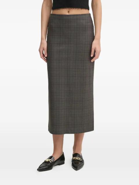 plaid-pattern midi skirt by BENETTON