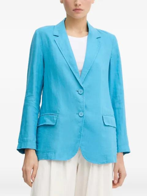 pocket button linen blazer by BENETTON