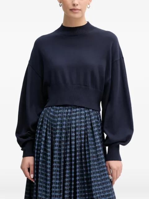 puff-sleeve knitted sweater by BENETTON