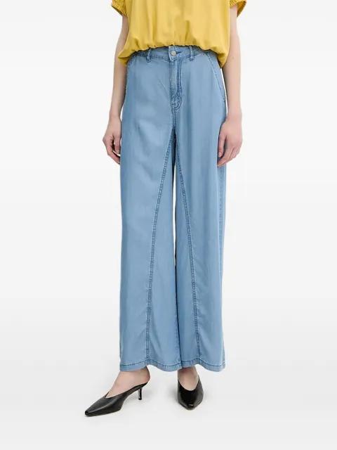 seam-detail trousers by BENETTON