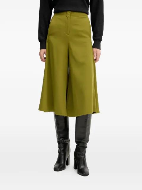 slit-pocket crop flared trousers by BENETTON