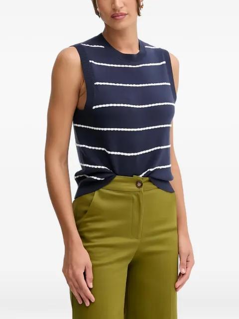 striped knitted sleeveless top by BENETTON