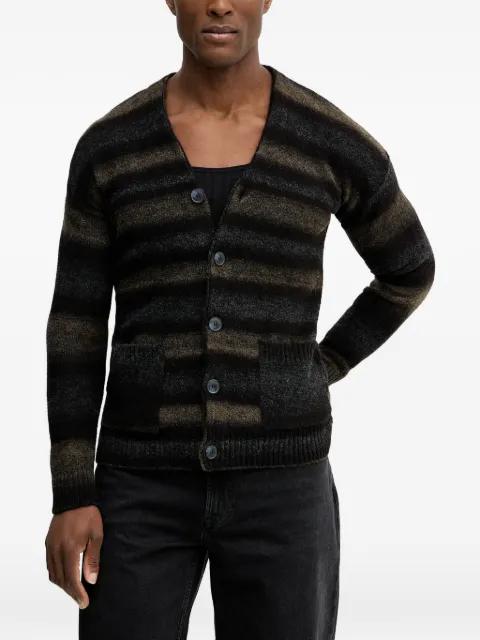 striped-patern pocket cardigan by BENETTON