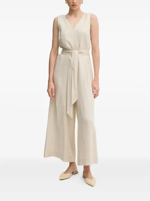 tied-waist sleeveless jumpsuit by BENETTON