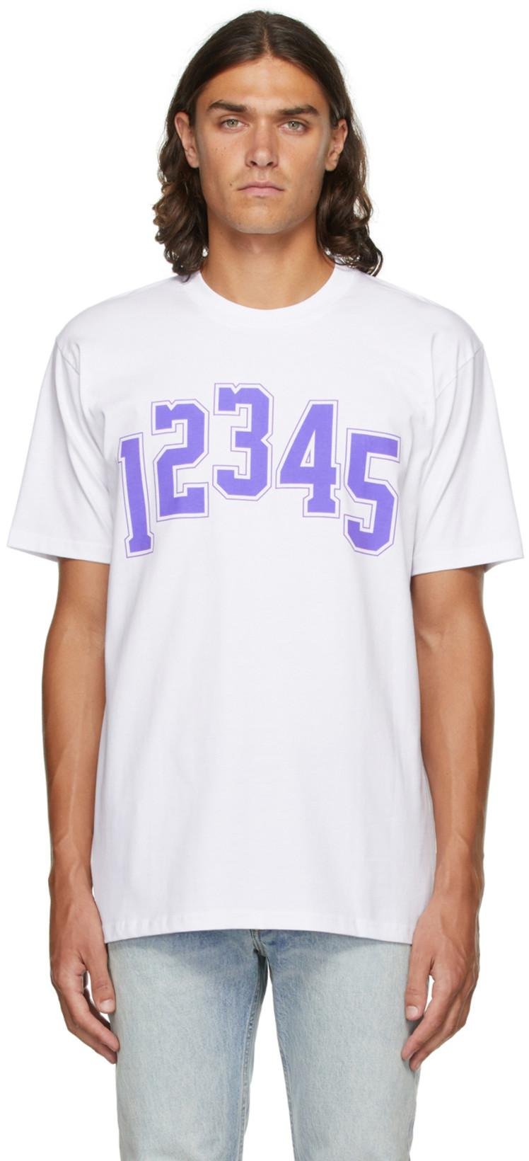 White '12345' Classic T-Shirt by BENJAMIN EDGAR