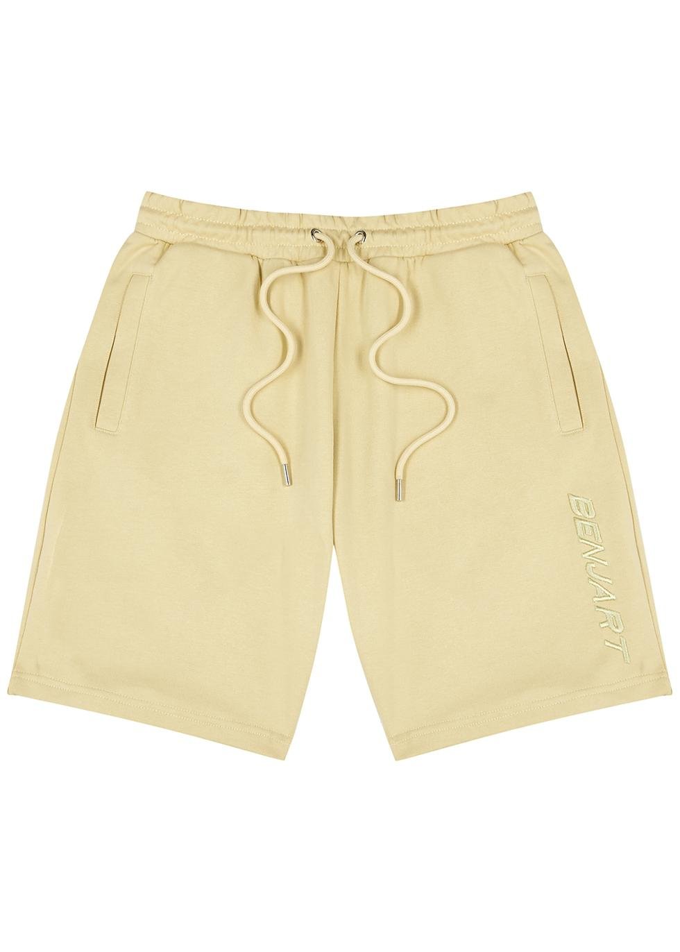Sand logo-embroidered cotton shorts by BENJART