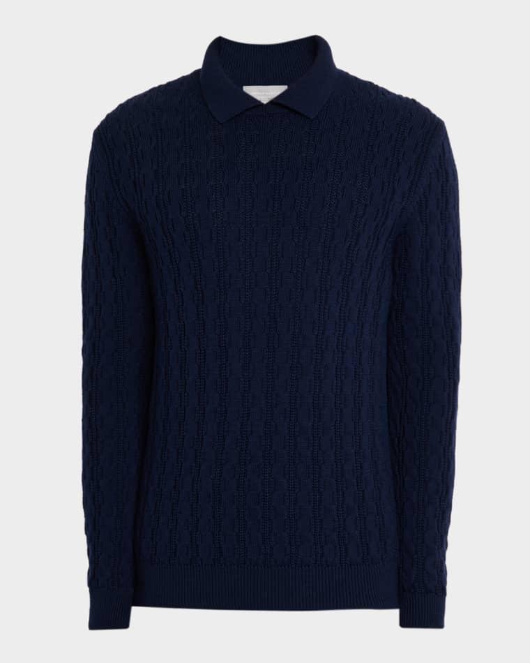 Men's Elvis Merino Wool Polo Sweater by BERGDORF GOODMAN