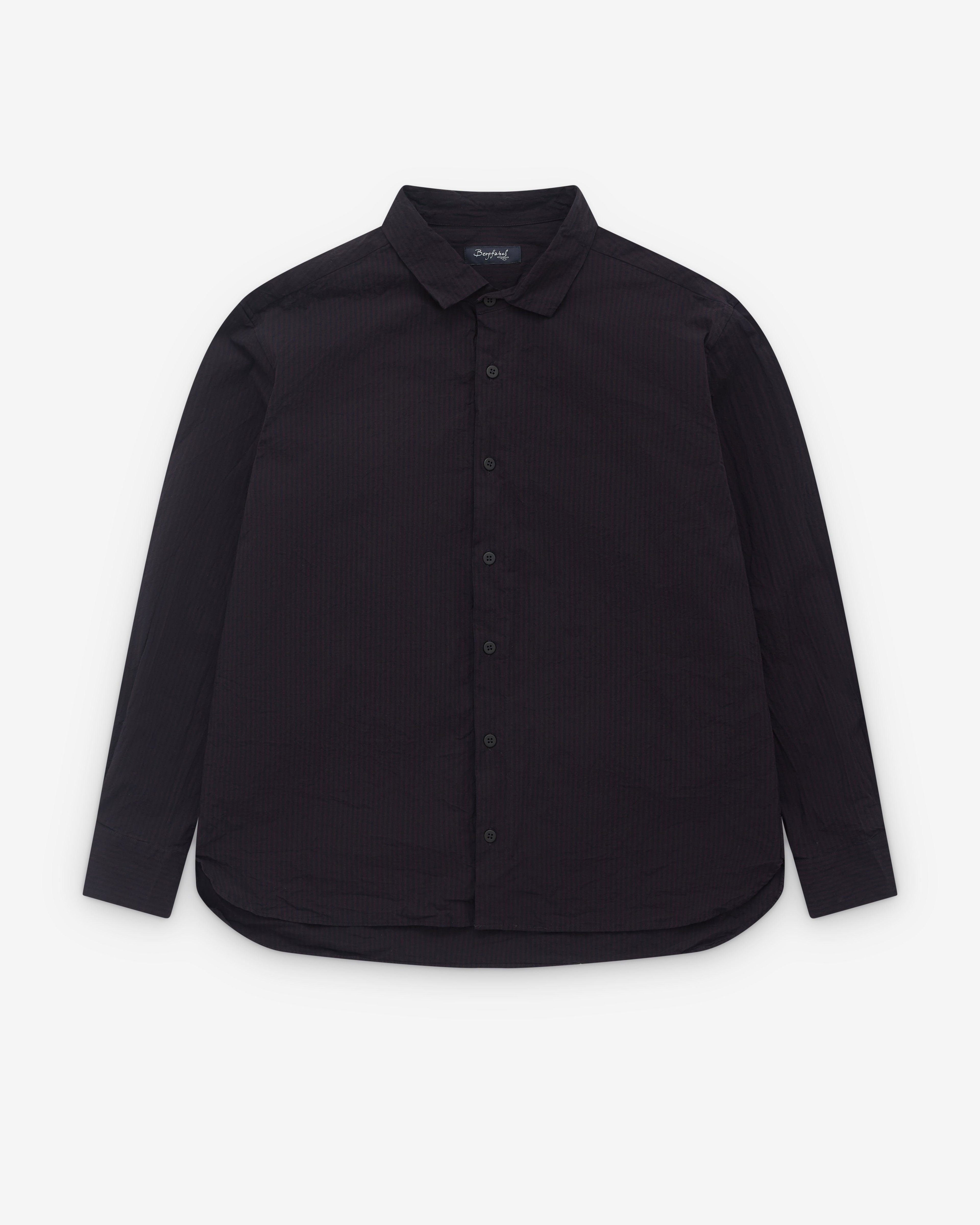 Bergfabel - Men’s Farmer Shirt - (Burgundy Stripe) by BERGFABEL