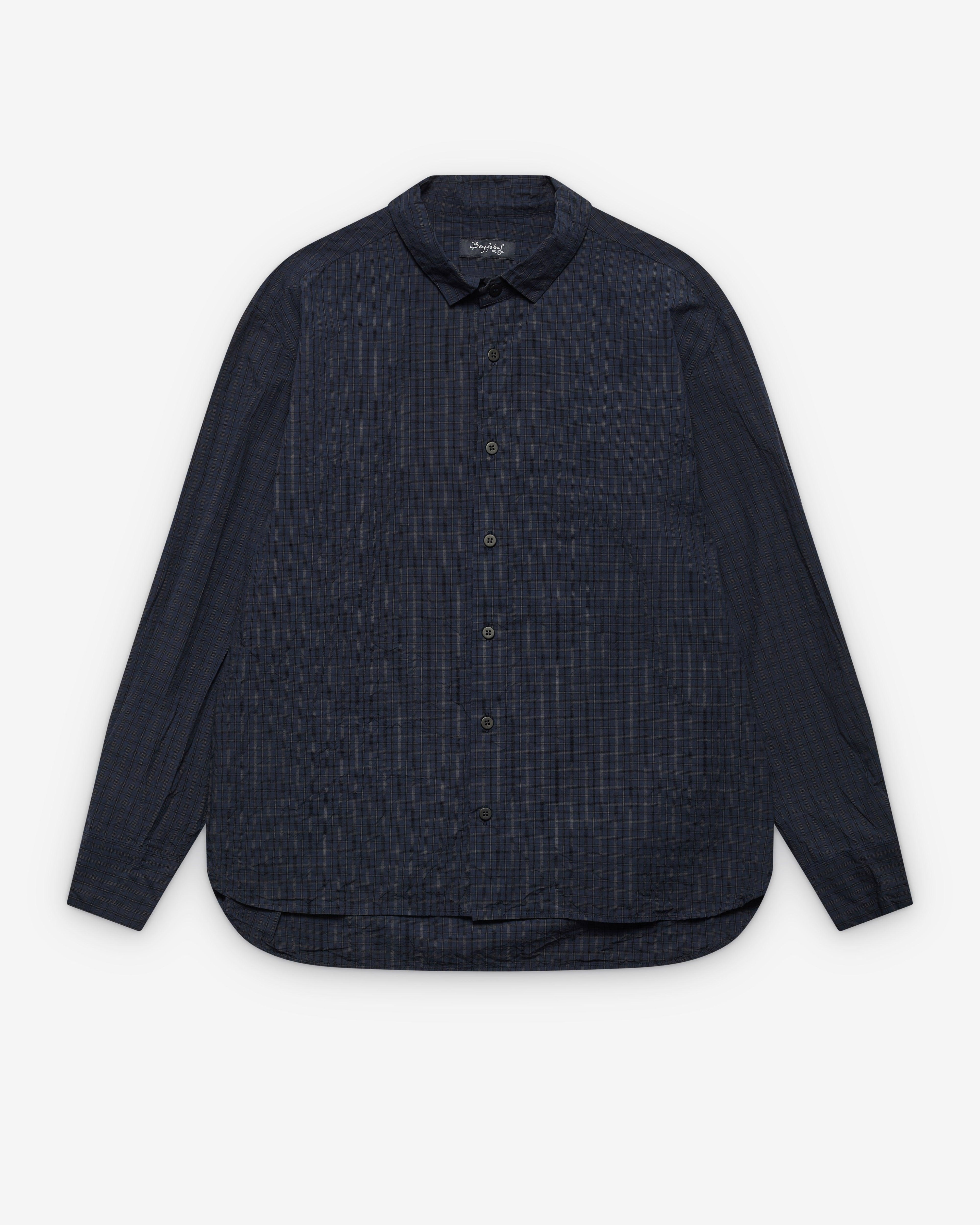 Bergfabel - Men's Farmer Shirt - (Navy Check) by BERGFABEL