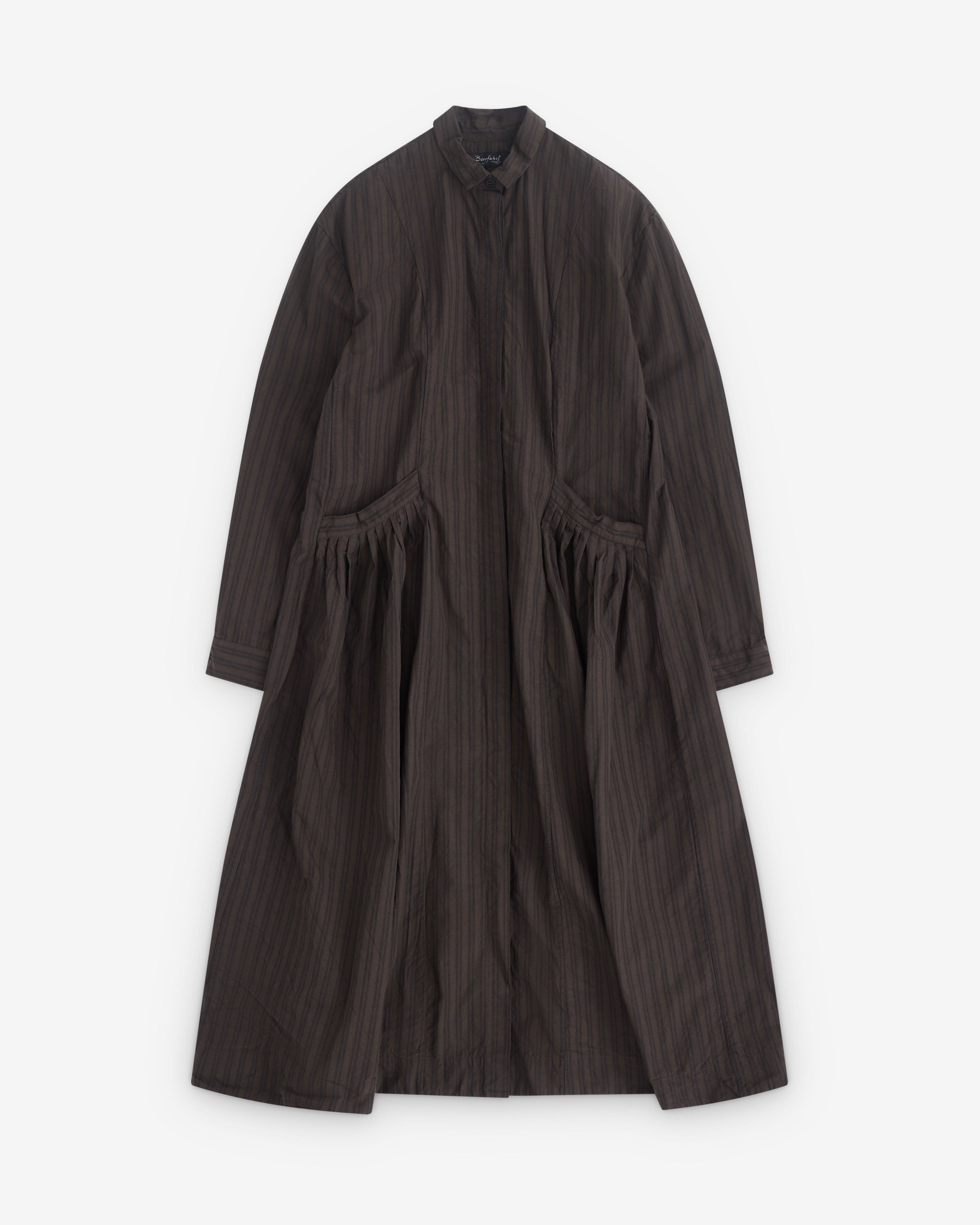 Bergfabel - Women’s Sally Dress - (Moss Stripe) by BERGFABEL