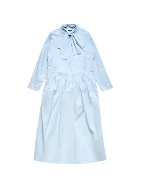 bow pleated midi dress by BERGFABEL