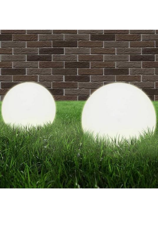 LED Bowl Lamps 2 pcs Spherical 20 cm PMMA by BERKFIELD HOME