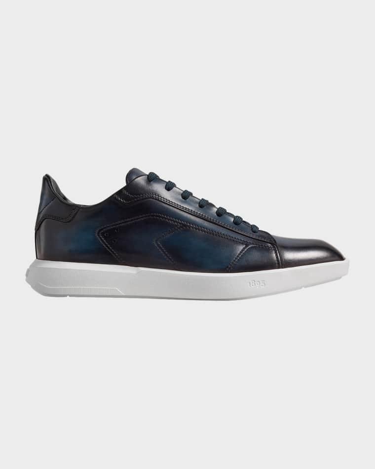 Men's Stellar Leather Low-Top Sneakers by BERLUTI
