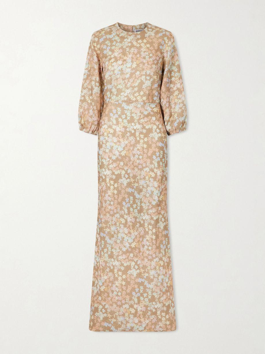 Berna floral-print linen maxi dress by BERNADETTE